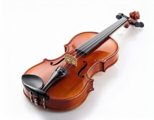 Obraz premium elegant stradivari violin isolated on white background