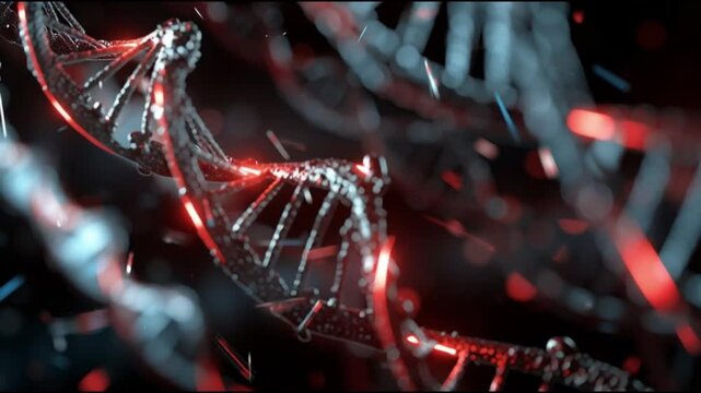 Orphan disease. Genetic disorder. Medical awareness. A vibrant, digital representation of a DNA double helix structure.