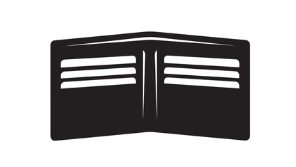 Simple Solid Wallet Silhouette With Multiple Card Slots Representing Personal Finance, Payment Methods And Card Management