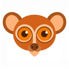 Obraz premium Cute Cartoon Koala Face Mask Isolated on White Background Playful Animal Design