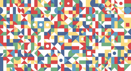 Geometric Abstract Colorful Seamless Background for Modern Designs: Creative Vector Pattern