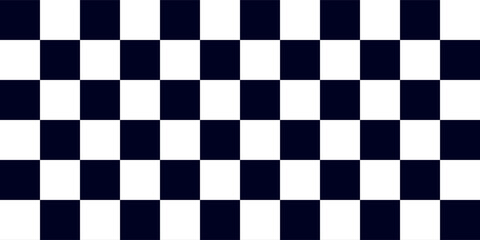 Obraz premium Black and white chess pattern. Checkerboard seamless vector illustration. Abstract checkered checkerboard for game. Grid geometric square shape. Race flag.