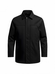 Black long sleeve button down collared shirt with pockets  mens clothing
