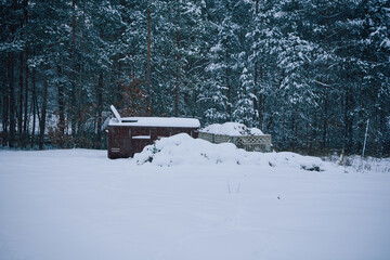 kontener na śmieci,zima  © Marcin Łazarczyk