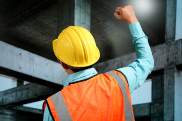 Civil engineers inspect building construction projects, checking the structural integrity and safety measures.