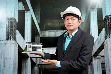 Civil engineers inspect building construction projects, checking the structural integrity and safety measures.