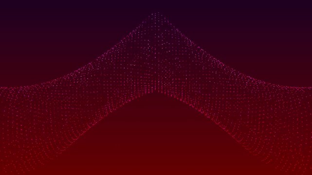 Abstract gradient pattern with a pyramid shape of dots, suitable for backgrounds, digital art, web graphics, and tech designs.