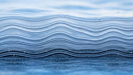 Calm ocean waves under cloudy sky