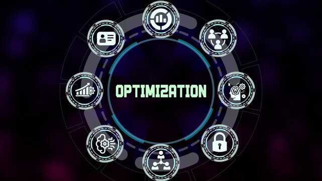  System Optimization and Performance Tuning Concept. Blue Isometric Icon Set for Improving Business Efficiency and Digital Workflow.