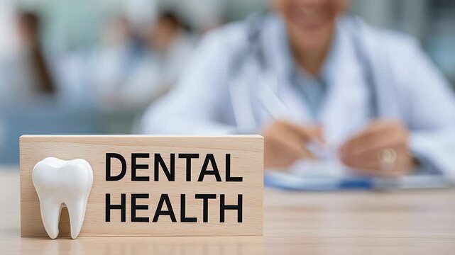 4k video of a dentist consultation in a stomatology clinic for dental health.
