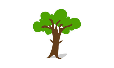 Standing tree illustration design vector