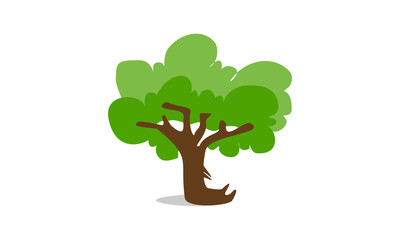 Sitting tree illustration design vector