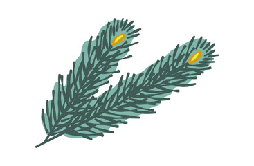 松の葉のイラスト(カラー)