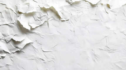 Crinkled White Paper Texture