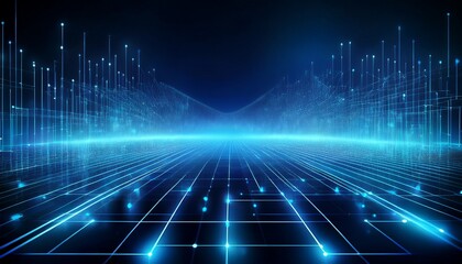futuristic blue network background