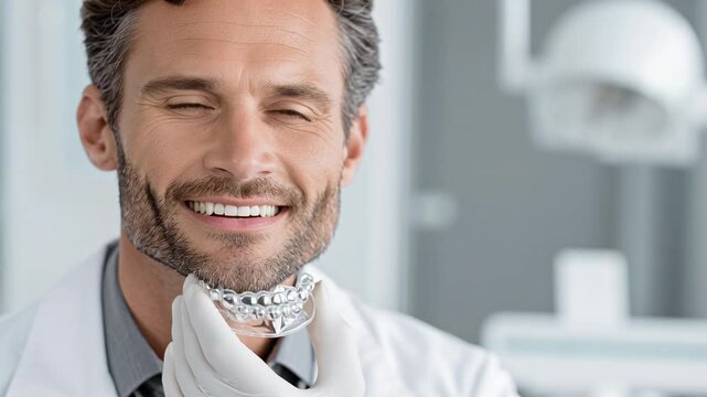 4k video of a chin implant for jawline procedure.