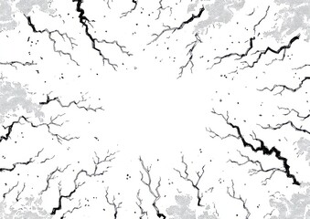 Fototapeta premium Fracture Explosion: A striking artistic rendering of a burst or explosion, capturing the dynamic energy of shattering fissures radiating outward.