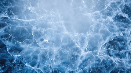 Obraz premium Abstract Frozen Ice Texture Background with Cracks