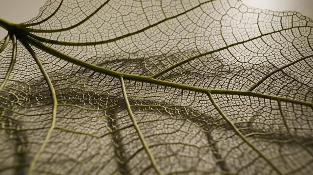 Elegant Skeleton Leaf Structure Creates Abstract Visual Patterns With Organic Vein Details