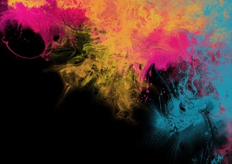 Abstract Color Paint Explosion Background