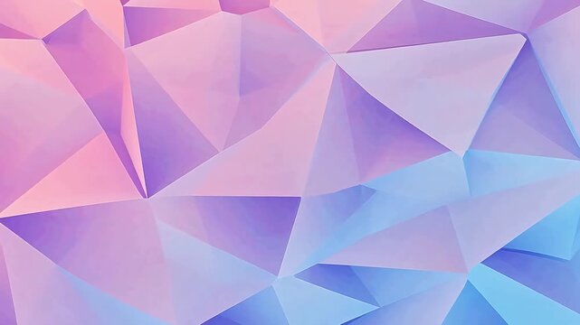 AbstractGeometricTrianglesinPink,Purple&Blue