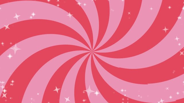 赤とピンクのポップな渦巻きの背景