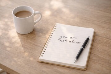 Notebook with Positive Message for Mental Wellness