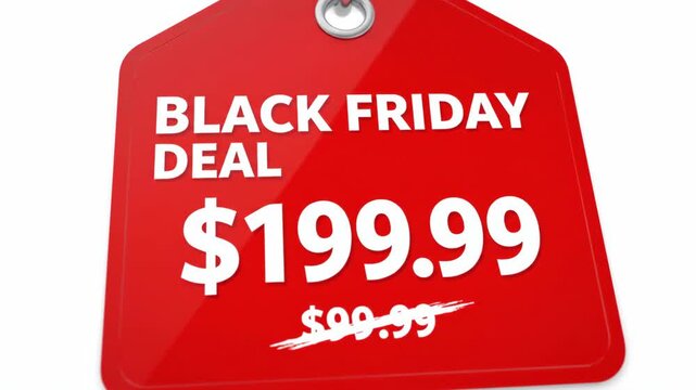 Black Friday Sale Price Tag Discount Offer.