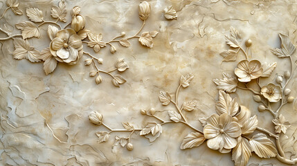 Beige Floral Wall Art