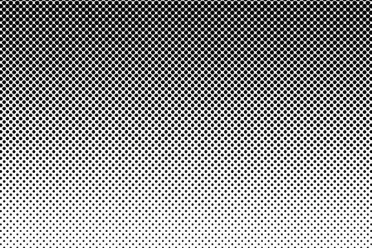 fun beautiful black and white shadow halftones retro pop art funky urban colorful comic book. Dotted halftone gradient texture. Vanishing polka dot background. Repeating dots gradation pattern backgro