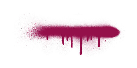 Vibrant magenta spray paint streak gritty graffiti drips on dark black background Urban street art abstract design © PNG