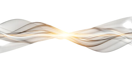 An isolated ribbon like object with a glowing effect isolated on transparent background