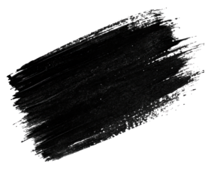 Bold artistic brushstroke graphic element isolated on transparent background for creative designs 