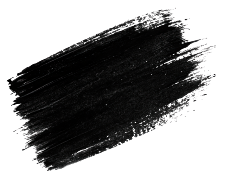 Bold artistic brushstroke graphic element isolated on transparent background for creative designs  - Powered by Adobe