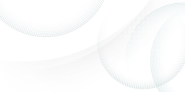 Abstract white background with blue circle rings. Digital future technology concept. vector illustration.