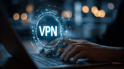 VPN cybersecurity shield protecting online privacy data security and anonymous internet connection