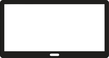 Obraz premium Simple flat icon illustration of a widescreen television or monitor display