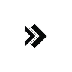 A black arrow pointing to the right on a white background