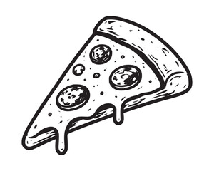 Delicious Pepperoni Pizza Slice with Melting Cheese