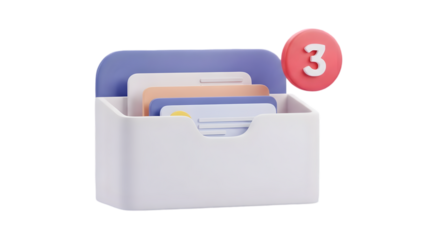 Mailbox with Open Envelope and Notification