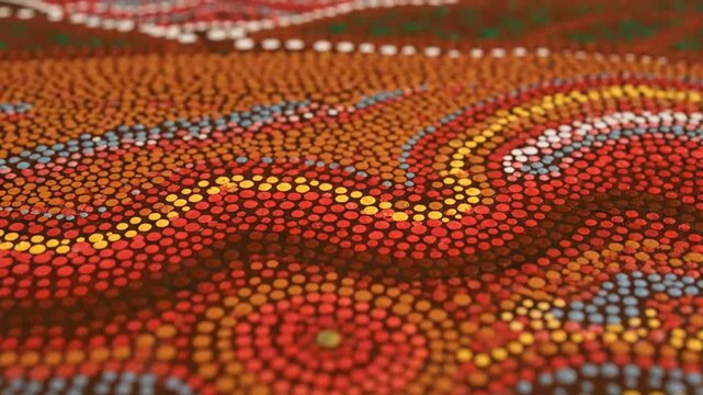 Vibrant Aboriginal Dot Art Pattern Background. latest creative trending background video.creative motion graphic animation video