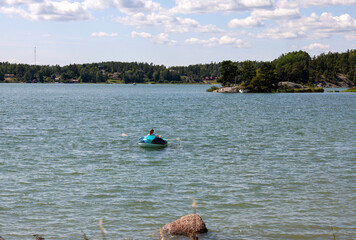 Obraz premium Trosa Havsbad in the Södermanland area, surrounded by magnificent archipelago views. Sweden.