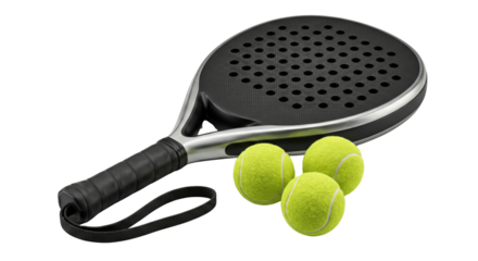 Padel Racket and Balls - Sports Equipment for Outdoor Game
