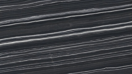deep dark charcoal tile with fine white horizontal stripe pattern creating a sleek, modern minimalist aesthetic — ideal for contemporary feature walls, urban lofts, or sophisticated accent application