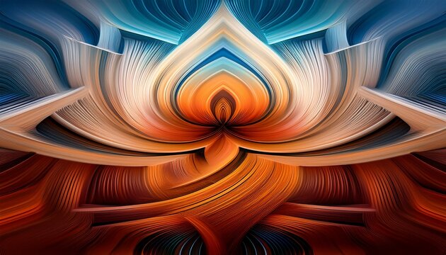 abstract swirling hues a kaleidoscope of warm and cool tones in a dynamic composition - Powered by Adobe