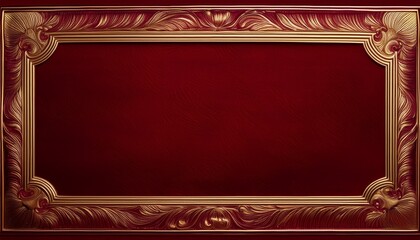 a dark red velvet texture background with gold embossed designs and a refined border for a certificate