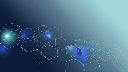 Obraz premium abstract blue background with hexagons