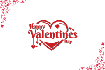 A happy Valentine's Day greeting card design featuring a red heart symbol and romantic vector illustration for a holiday celebration of love and passion