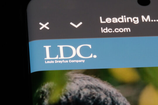 Shanghai,China-Jan.14th 2026: LDC Louis Dreyfus Company brand logo on website