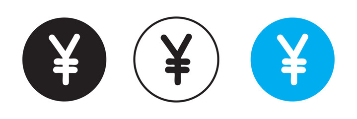 Obraz premium Yen icon linear vector icon in a editable style.